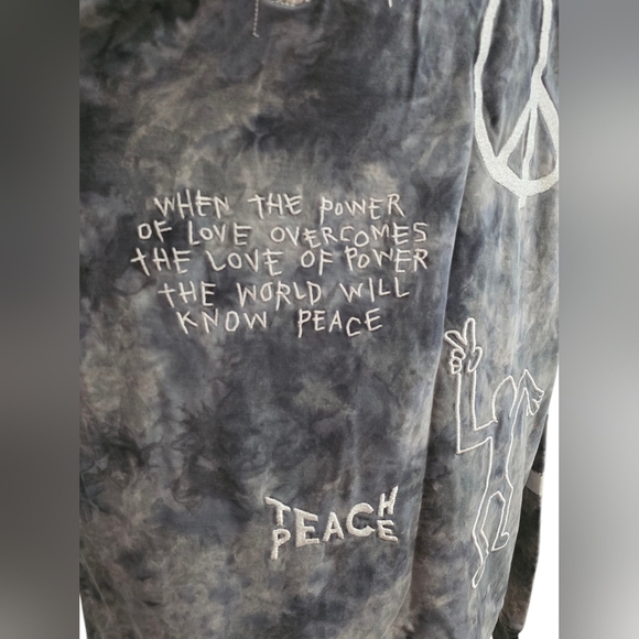 CHNGE Women's Gray/Black Tie-Dye Long Sleeve Top Size Medium - Picture 8 of 10